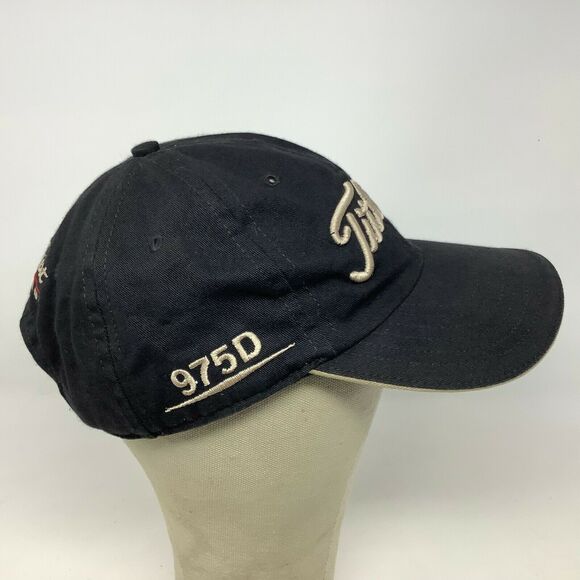 Titleist Pro Titanium 975D Adjustable Strapback Hat Ball Cap Made in USA Black - Picture 3 of 11